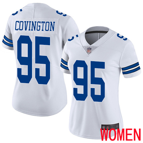 Women Dallas Cowboys Limited White Christian Covington Road 95 Vapor Untouchable NFL Jersey